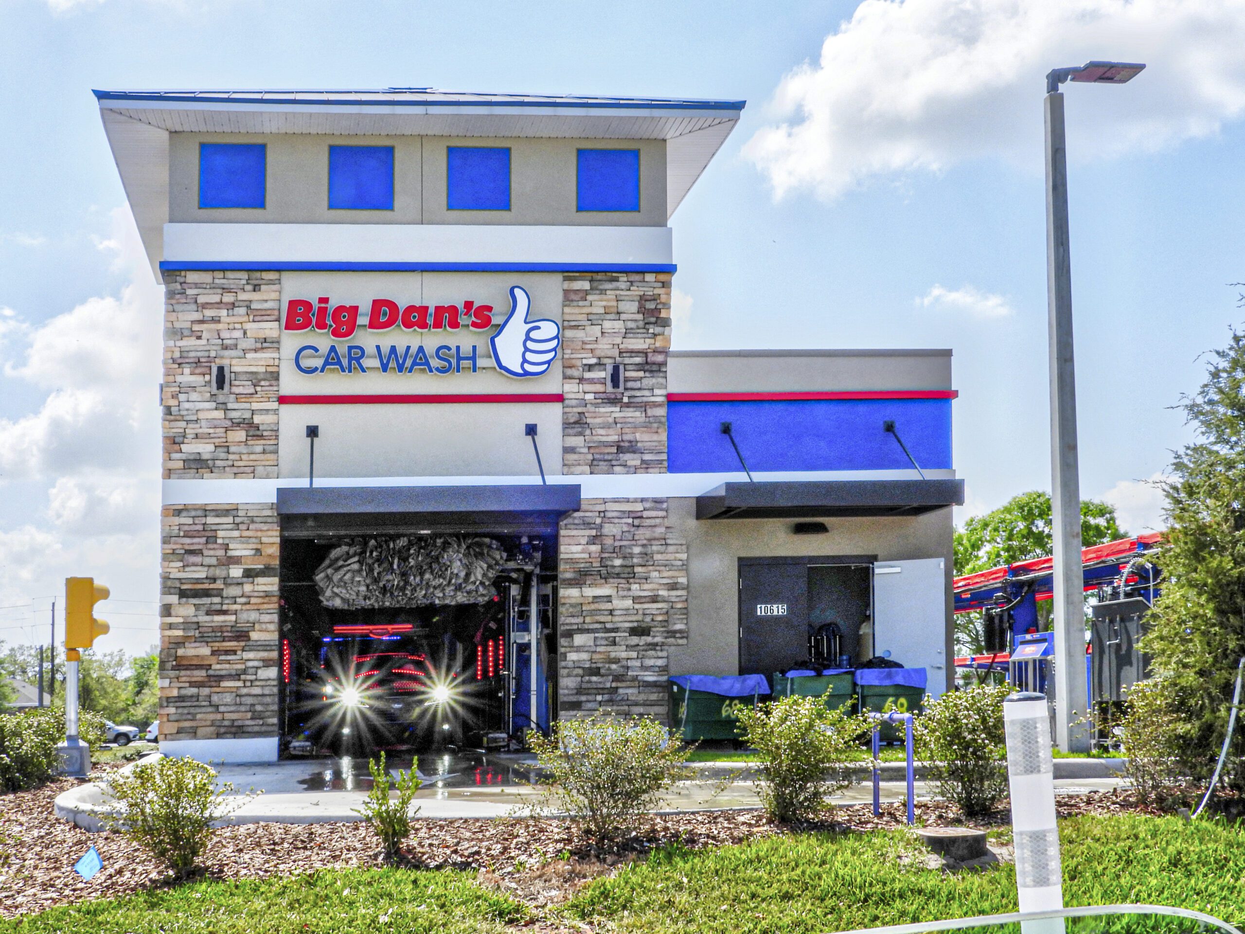 Exterior of Big Dan's Car Wash