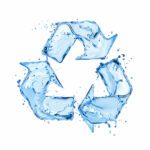 Recycling Logo made of Water
