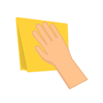 Microfiber towel drying icon